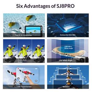 Offre Spéciale pour Caméra Sportive SJ8PRO 1080p <span class=keywords><strong>Vision</strong></span> Nocturne Étanche 4K Stabilisation 6 Axes pour Surf Plongée Filmage - Product Image 4