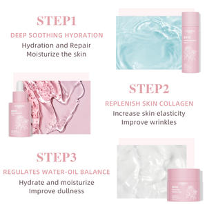 Private Label Niacinamide Verhelderende Anti Veroudering Rimpels Retinol Crème Serum <span class=keywords><strong>Rose</strong></span> Toner Gezichtsverzorging Set - Product Image 2