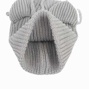 Gorros de punto al por mayor para mujer, gorro cálido de invierno con orejas de gato de diablo, multicolor a rayas, de ganchillo, estilo Y2K, con dobladillo - Product Image 6