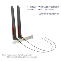 Antena Modul WIFI 2.4G/5G M.2/NGFF Desktop Eksternal Dual Band untuk Router