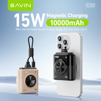 BAVIN Groothandel Leverancier Fabrikant Bestseller Goede PC1186 10000mah 15w Powerbank met Kabel