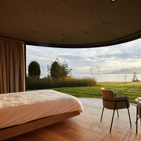 Maison portable de luxe petite maison économique préfabriquée prête à l'emploi Structure en acier rapide abri d'auto étanche Resort petite maison