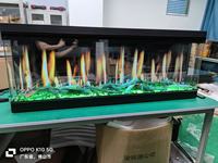Cheminée électrique 3D holographique de 1425mm de long avec son de crépitement simulé Nouvelle cheminée LCD à trois côtés conçue
