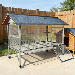 Cage à volailles classique de luxe en acier inoxydable respirante à plusieurs niveaux pour poulets et petits animaux, usage agricole, type maisonnette/boîte, prix usine - Product Image 1