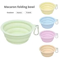 Gamelle pliable ovale en silicone légère et antidérapante de 1000 ml pour animaux de compagnie, design simple, alimentation chien et chat, portable pour le voyage, directement de l'usine