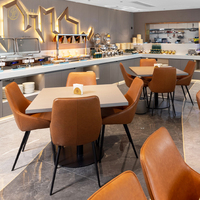 Nouvelle conception de restaurant nordique pour hôtels, ensembles de tables et de chaises modernes, hôtels de Foshan, service commercial 3D, design de restaurant de luxe