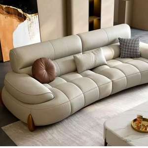 Sofá cama de fábrica, sofá de lujo moderno de tela para sala de estar, juego de sofás de 3 plazas, sofás de cuero. - Product Image 6