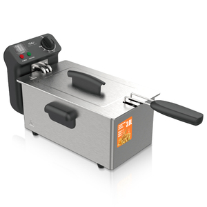 <span class=keywords><strong>Friteuse</strong></span> électrique RAF R.5235 pour usage domestique, 2000W, chauffage rapide, en acier inoxydable, avec contrôle de température réglable et nettoyage facile - Product Image 1
