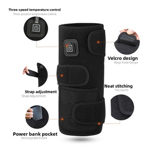 Hot Sale USB <strong>Heated</strong> Thick <strong>Knee</strong> Wrap Electric <strong>Knee</strong> Pad Graphene Heating Adjustable Hook Loop Warm Compress Reusable <strong>Knee</strong> <strong>Support</strong> - Product Image 2