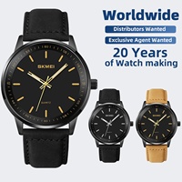 Reloj SKMEI 2034 para Hombre, Caja de Aleación Estilo Antiguo, Reloj de Cuarzo Multifuncional con Correa de Cuero, Resistente al Agua 30M