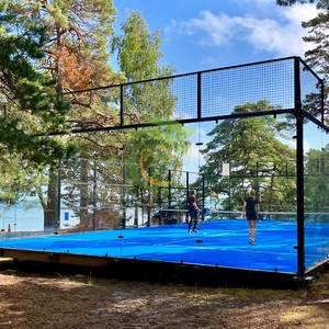 2025流行的移动桨Tennsi法院20 * 10m尺寸全景帕德尔法院送货上门 - Product Image 1