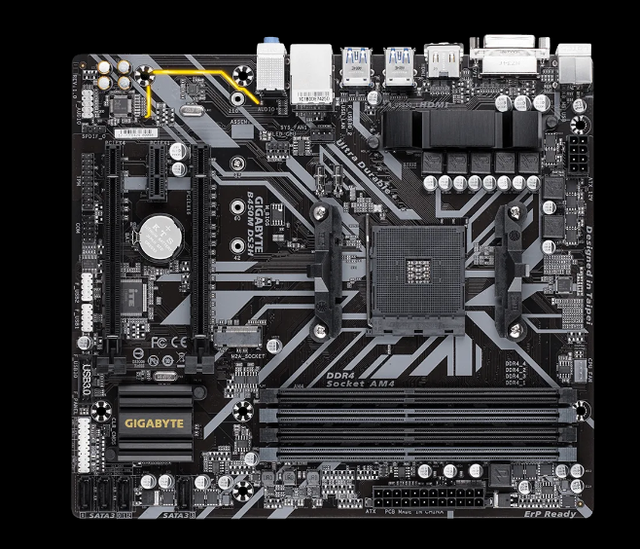 Wholesale Used Giga B450M DS3H AMD AM4 Micro-ATX Gaming Motherboard DDR4 SATA Integrated Graphics Desktop