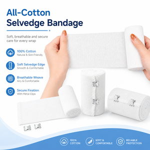 BLUENJOY Bande élastique médicale en spandex <span class=keywords><strong>blanc</strong></span> naturel, tissage uni, pour pansement des plaies - Product Image 6