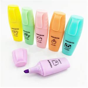 Stylo surligneur à encre fluorescente de couleur pastel claire, marque privée, publicité cadeau - Product Image 1