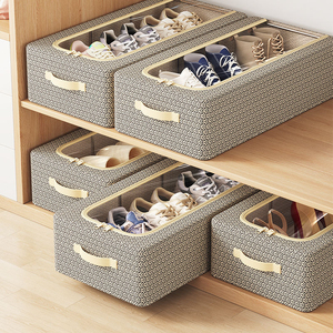 Boîte de rangement à chaussures moderne pour la maison, pliable, sans installation, avec système de verrouillage, cadre en acier épaissi, organisateur de chaussures sous le lit - Product Image 5