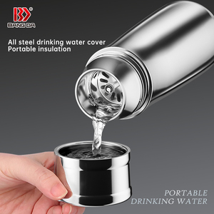 Vaso de aislamiento al vacío de doble pared de galvanoplastia, botella de agua recta de acero inoxidable con tapa, botella de agua potable - Product Image 4