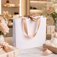 Sac en papier personnalisé avec logo OEM, taille sur mesure, recyclable, pour la présentation de la marque et l'emballage de marchandises