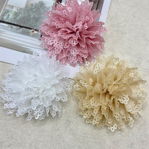 Tela floral de malla calada hecha a mano con flores grandes, accesorios de moda para bolsos, sombreros, zapatos, joyería, encaje ligero y transparente. - Product Image 2