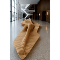 Banc paramétrique personnalisable en bois massif, mobilier d'extérieur, canapé-banc en bois, chaise paramétrique en bois