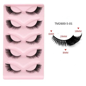 Cils artificiels en cheveux synthétiques naturels 0,1 mm, effet œil <span class=keywords><strong>de</strong></span> chat 3D délicat, pour femmes, usage quotidien, faciles à appliquer - Product Image 4