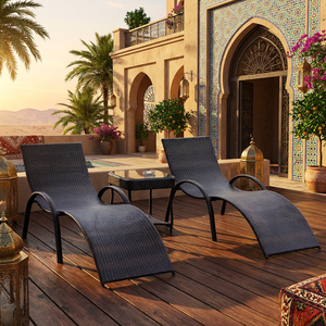 Chaise longue d'extérieur, chaise longue de piscine, chaise longue de patio, chaise longue de spa, chaise longue de plage, chaise longue imperméable, chaise longue de jardin de haute qualité, table de jardin, chaise longue d'hôtel - Product Image 1