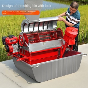 Nouvelle machine à battre et à nettoyer le riz entièrement automatique 2025, batteuse à riz domestique, récolte du riz, sorgho, colza, 115 kg, 220 V - Product Image 2