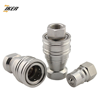 Raccord rapide hydraulique en acier inoxydable 304 KZF, connecteur ISO7241-B pour outils de plomberie