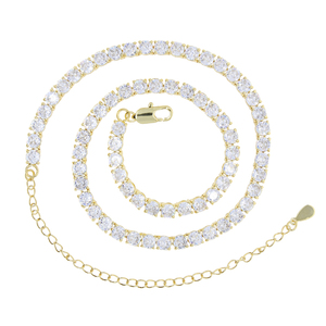 Collana girocollo a catena da Tennis da 4mm Cz con colletto di fidanzamento per matrimonio con <span class=keywords><strong>gioielli</strong></span> - Product Image 4