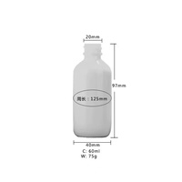 Flacon Boston en céramique de 60 ml avec compte-gouttes en verre pour emballage cosmétique