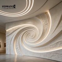 Art mural GRG fait main, pièces sculpturales uniques pour les intérieurs de luxe