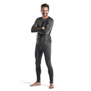 BLAKLADER - 1844173498354XL Pantalones de ropa interior XLIGHT 100% Merino Gris oscuro/Amarillo-EAN 7330509595091 ROPA INTERIOR TÉRMICA - Product Image 3