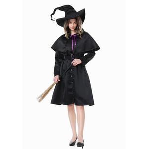 Ensemble de costume de sorcière pour femmes adultes avec chapeau, ceinture et châle, tenue de scène pour Halloween, cosplay - Product Image 1