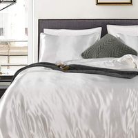 Parure de lit de luxe soyeuse et douce pour lit double, queen, king, California king, style moderne et élégant, pour chambre d'hôtel, ensemble de 7 pièces avec couette