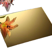 Plaque acrylique extrudée WALGLAS 100% MMA vierge, surface miroir brillante argentée, adhésif double face, format 4x8, découpe/moulage