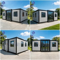 Maison conteneur préfabriquée extensible 20Ft 30Ft 40Ft, prête en 3 heures, 3 4 5 chambres, mobile, clé en main, villa, cabane