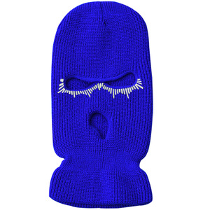Personnalisé Strass visage Gini masque chapeau d'hiver Trois trou broderie Tricoté ski masque <span class=keywords><strong>laine</strong></span> tricoté balaclava plein visage masque de ski - Product Image 6