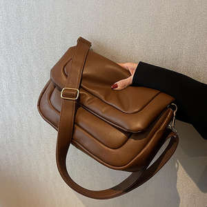 Sac bandoulière tendance en cuir PU, petit sac carré rétro, mini sac à main, sac à bandoulière pour femme - Product Image 2