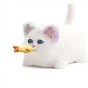 ของเล่นใหม่จาก LKTOYS ตุ๊ก<span class=keywords><strong>ตาแมว</strong></span><span class=keywords><strong>เปอร์เซีย</strong></span>ขนนุ่มน่ารัก ขยับได้ ถือปลาตัวเล็กในปาก ขยับหางได้ กระพริบตาได้ - Product Image 1