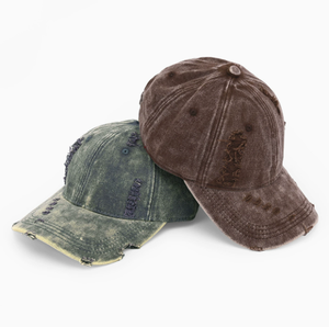 Distressed Washed Denim Baseball Cap Vintage Ripped Adjustable Dad Hat for Men Women Streetwear Grunge Sun Hat - Product Image 5