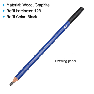 NOVISON Custom Logo Wood Body Black Lead <b>Drawing</b> Graphite Sketch Pencil for Artists Beginners with 5H to 8B Grades - Product Image 4