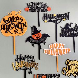 Suministros para Fiestas Temáticas, Adornos para Pasteles de Acrílico de Doble Capa con Forma de Calabaza, Fantasma, Castillo y Murciélago para Halloween - Product Image 2