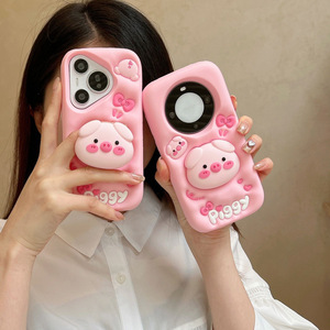 เคสโทรศัพท์ซิลิโคนลายการ์ตูนหมูน่ารักแฟชั่นกันกระแทกสำหรับ S25 S24พิเศษ - Product Image 1