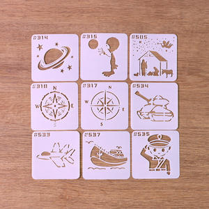 Pochoirs <span class=keywords><strong>animaux</strong></span> mignons réutilisables pour la <span class=keywords><strong>peinture</strong></span>, pochoirs personnalisés pour le dessin sur bois rochers toile tissu bricolage artisanat carte verre poterie - Product Image 6