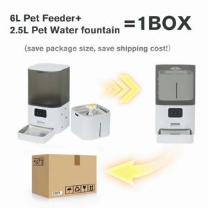 Distributeur de nourriture pour chien et chat avec fonction d'appel vocal, contrôle par application Wifi, 6L, distributeur de nourriture et d'eau pour animaux de compagnie programmé, distributeur automatique intelligent 2 en 1 - Product Image 6