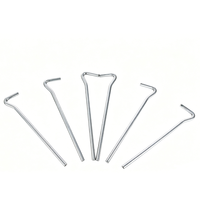 Piquets de tente en acier inoxydable galvanisé pour camping, longueurs 17,5-30 cm, finitions argent/or, vente en gros pour clôtures extérieures