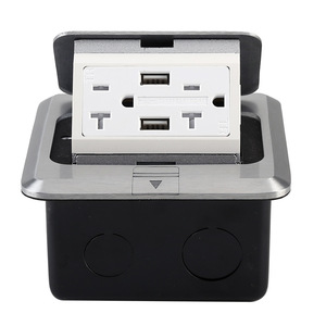 Enchufe de Piso Retráctil de Cobre <span class=keywords><strong>Triple</strong></span> para Brasil con 2 Puertos USB y 2 Tomas de <span class=keywords><strong>Corriente</strong></span>, Clasificación IP44, 250V, 10A/13A/15A, Enchufe Estadounidense - Product Image 2