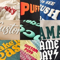 T-shirts en coton lourd 100% 280G, impression à la demande, t-shirt pour homme avec impression 3D personnalisée en relief