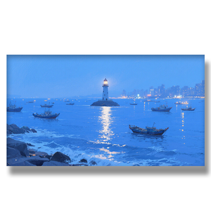 Moderno Premium HD LED Cityscape Canvas Art - Waterproof Giclee stampe per la decorazione della parete del soggiorno e il Tableau dell'illuminazione - Product Image 1
