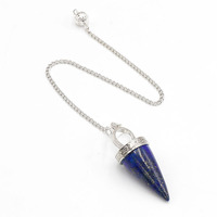 Pendentif en cristal naturel rétro en forme de cône, de haute qualité, poli, tendance, décoration suspendue, vente en gros pour cadeau