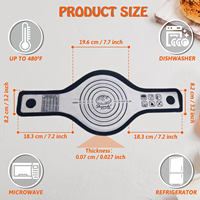 Tapis en silicone antiadhésif, lot de 2, doublure en silicone pour pot en fonte, facile à nettoyer, réutilisable, pour la cuisson